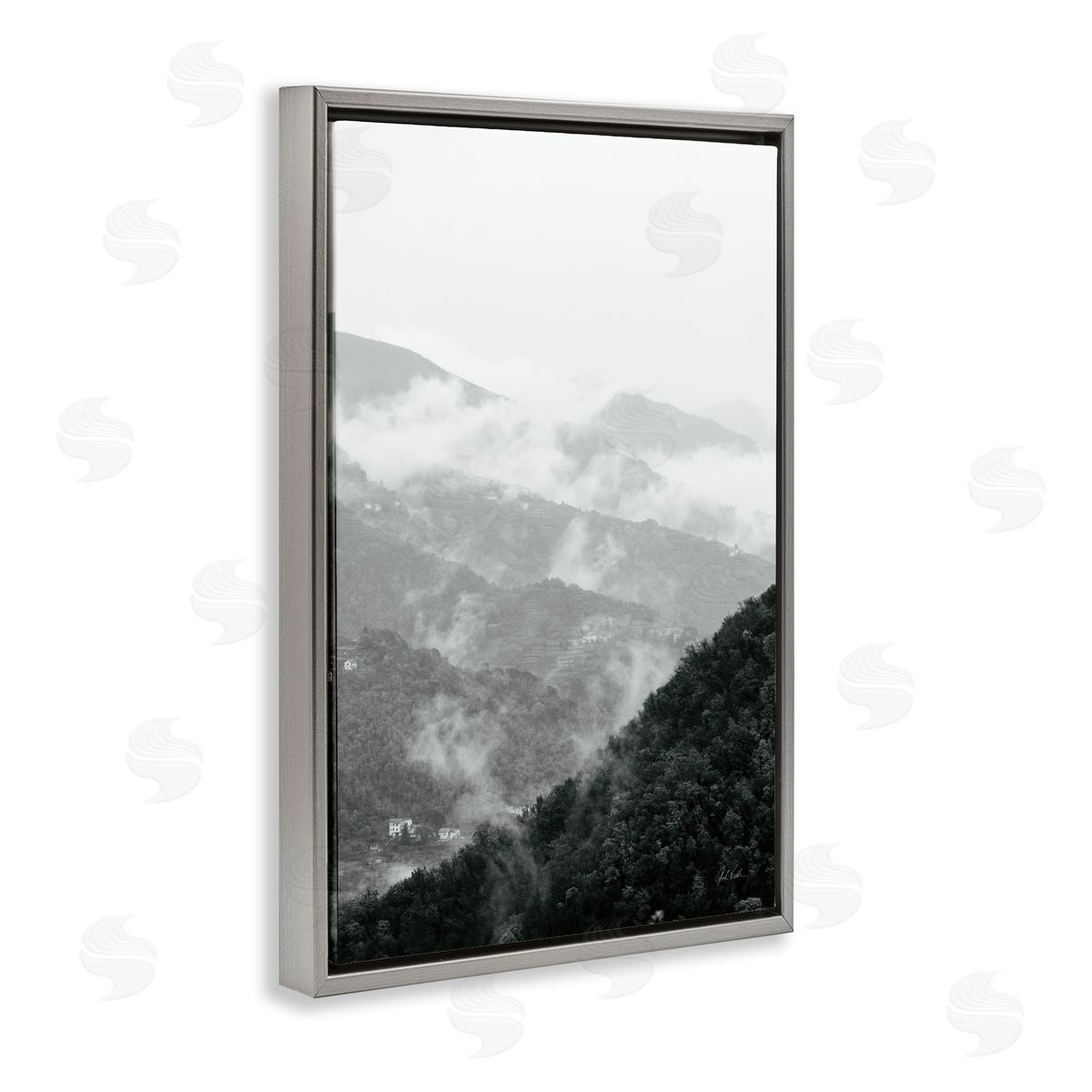 Deborah Revell Morning Mist Hillside Canvas Wall Art Print