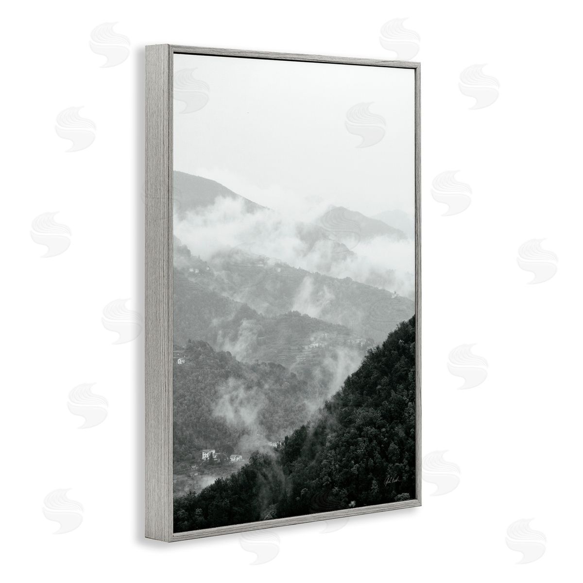 Deborah Revell Morning Mist Hillside Canvas Wall Art Print
