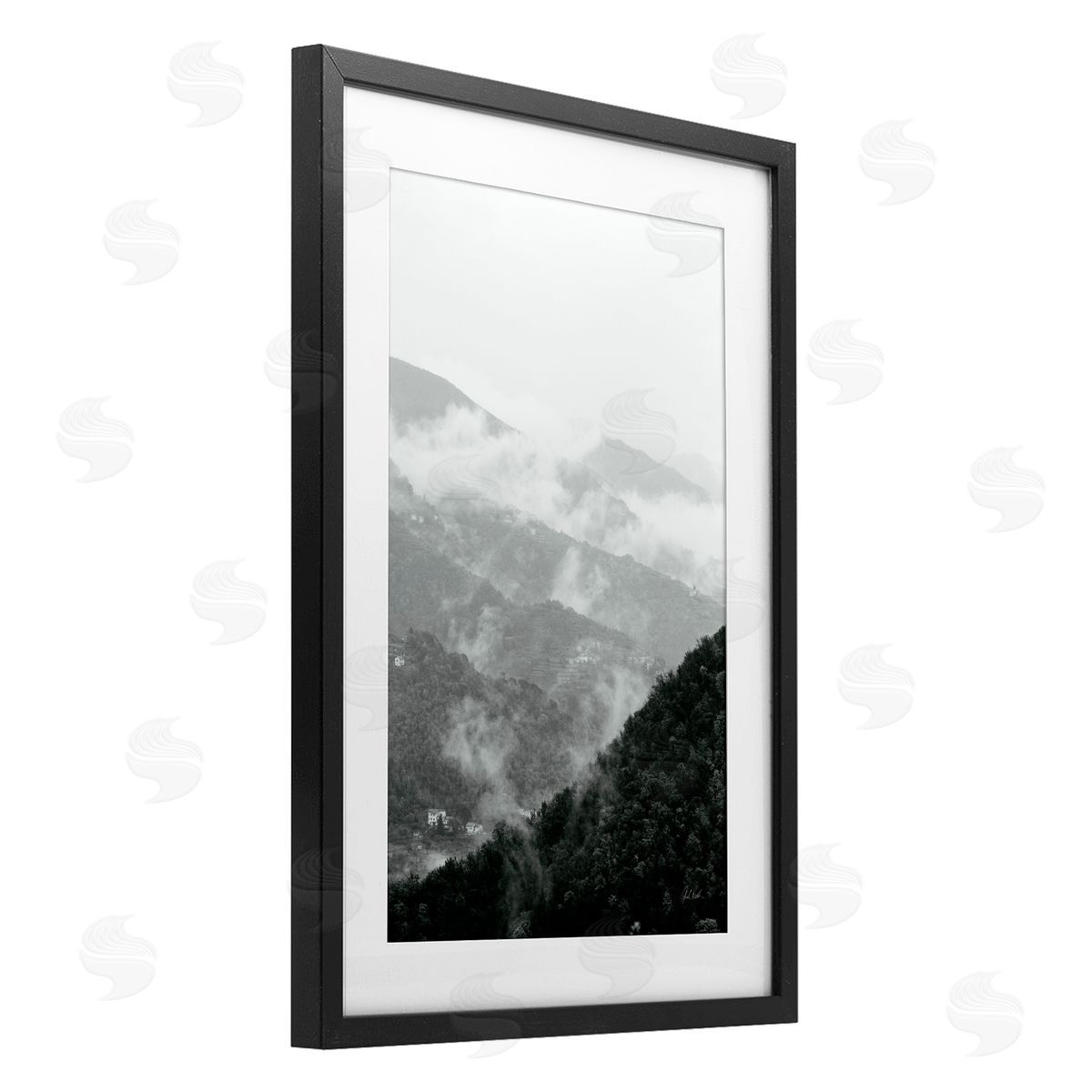 Deborah Revell Morning Mist Hillside Canvas Wall Art Print