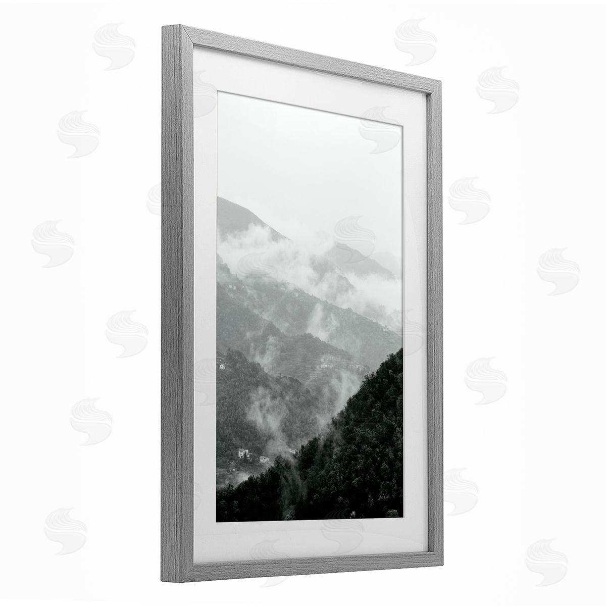 Deborah Revell Morning Mist Hillside Canvas Wall Art Print
