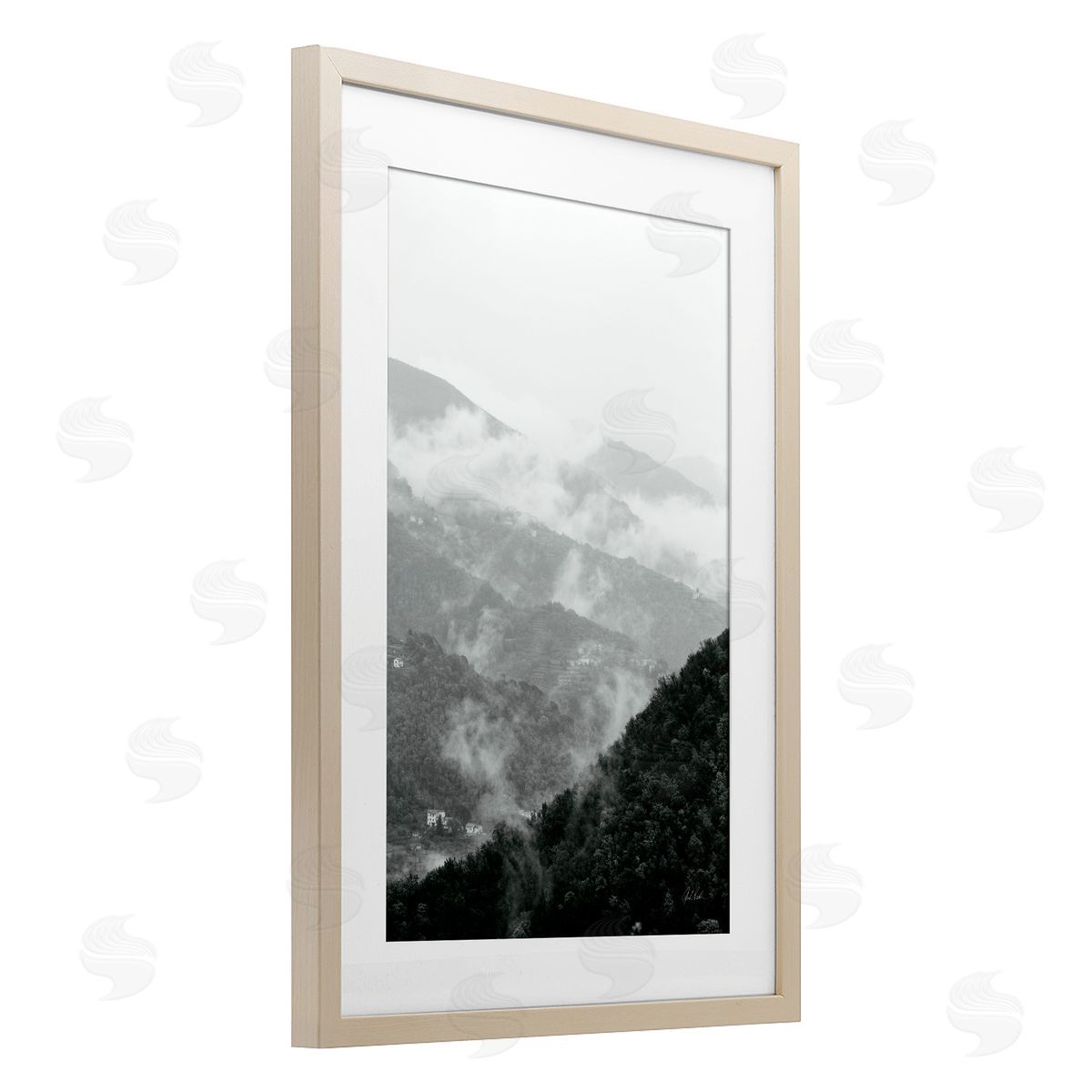 Deborah Revell Morning Mist Hillside Canvas Wall Art Print