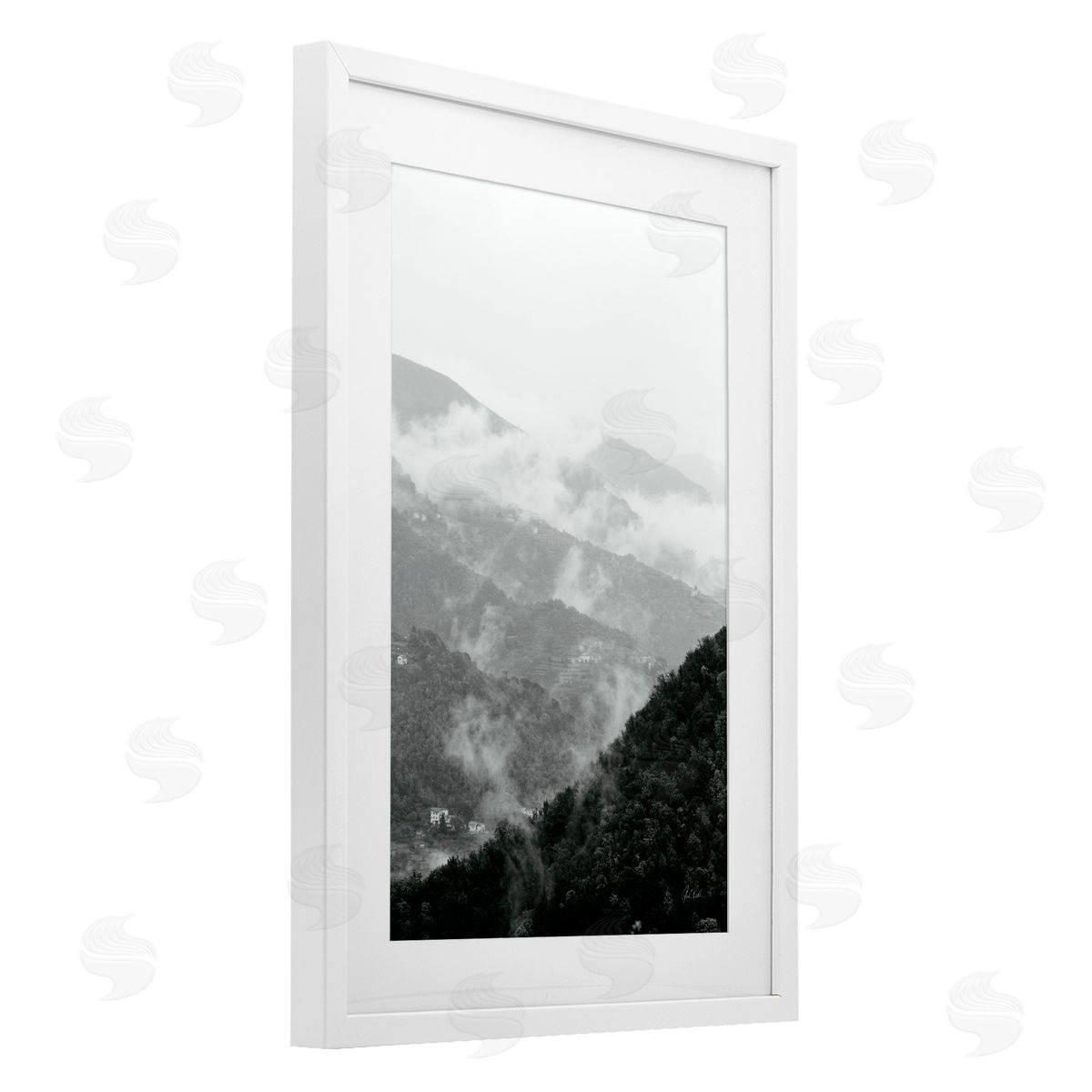 Deborah Revell Morning Mist Hillside Canvas Wall Art Print