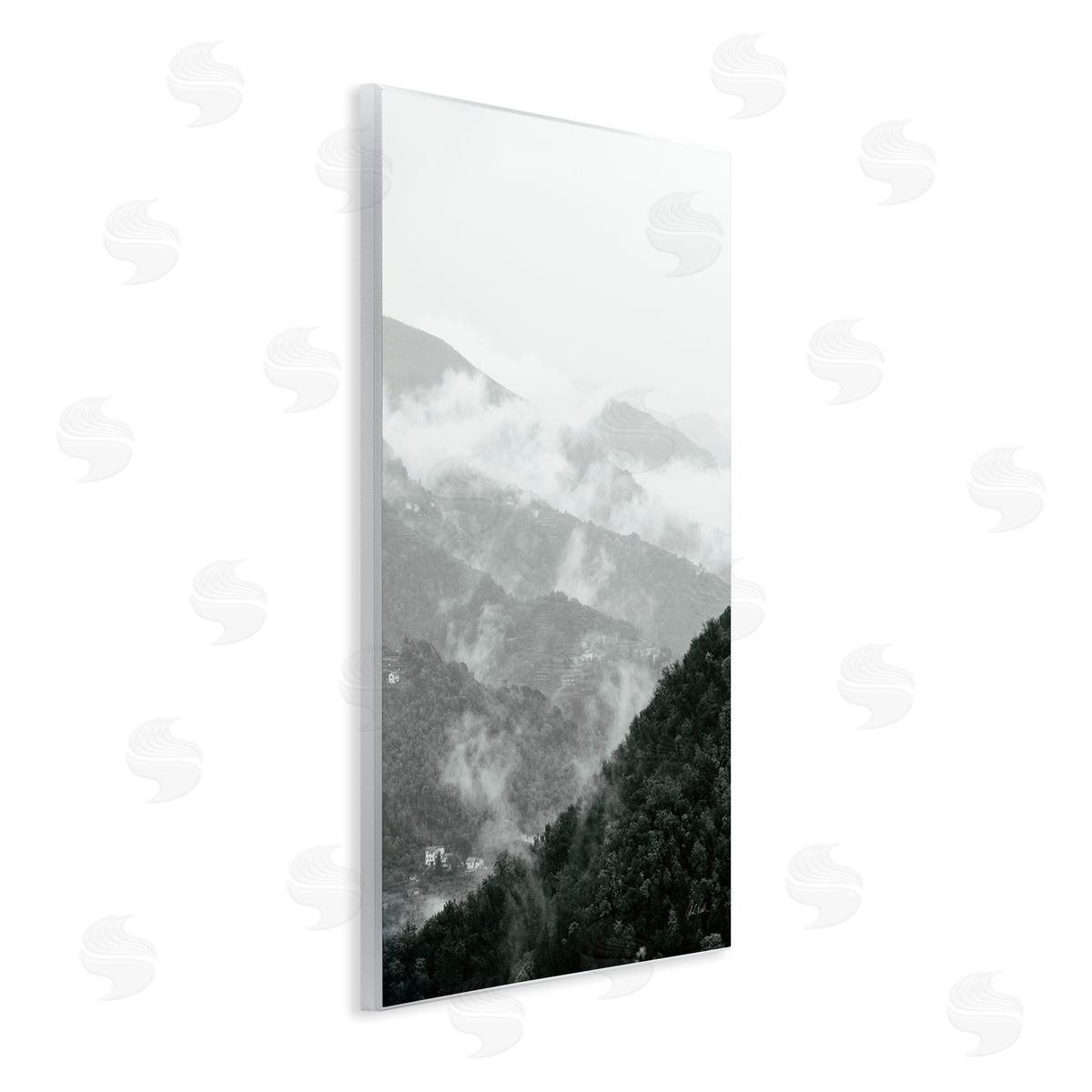 Deborah Revell Morning Mist Hillside Canvas Wall Art Print