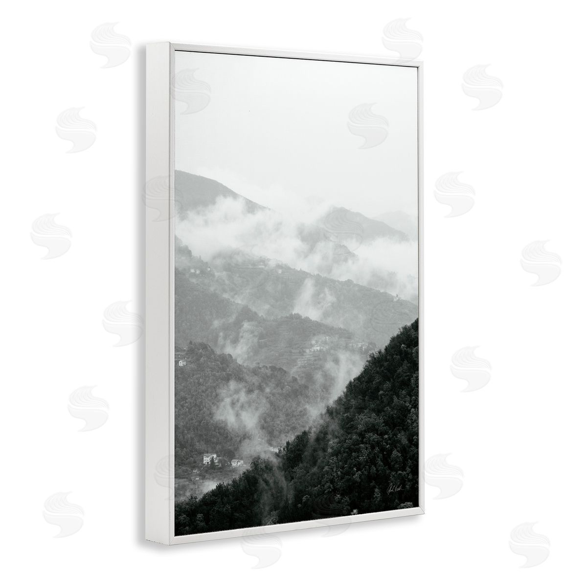Deborah Revell Morning Mist Hillside Canvas Wall Art Print