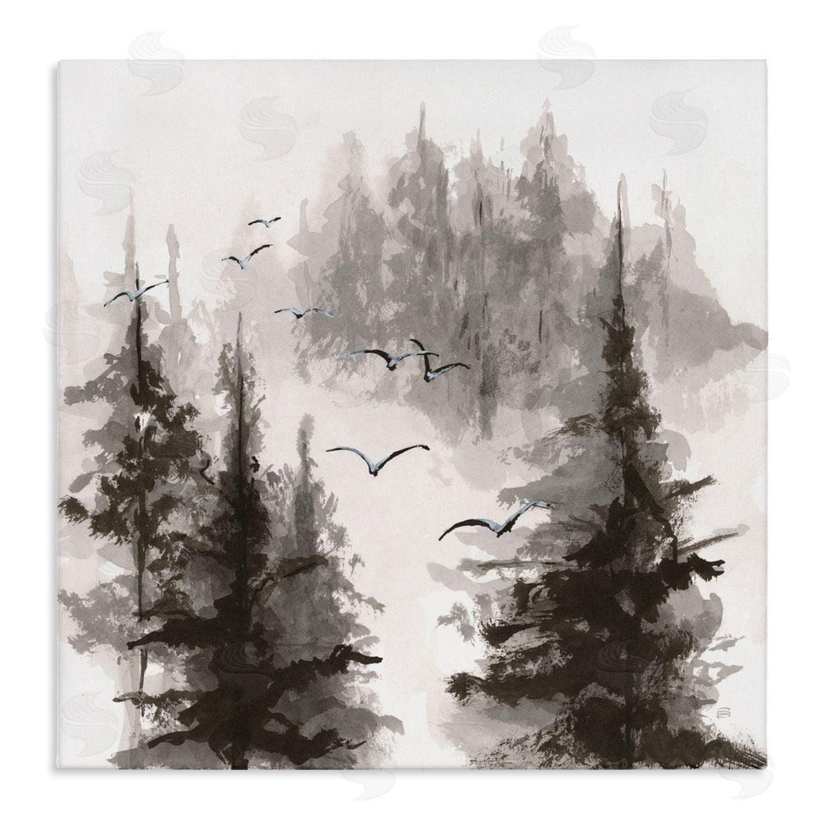Chris Paschke Free Flying Through Forest Canvas Wall Art Print