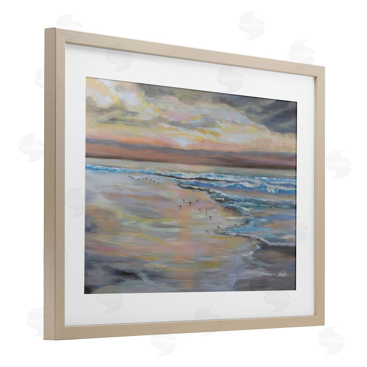 Jeanette Vertentes Morning Run Beach View Canvas Wall Art Print