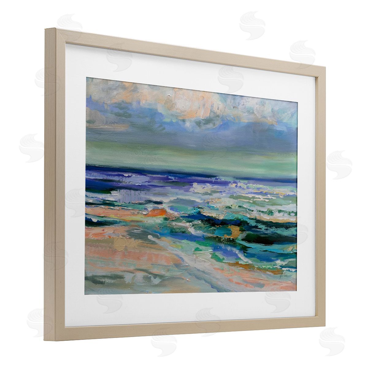 Jeanette Vertentes Seaside Dance Waves Canvas Wall Art Print