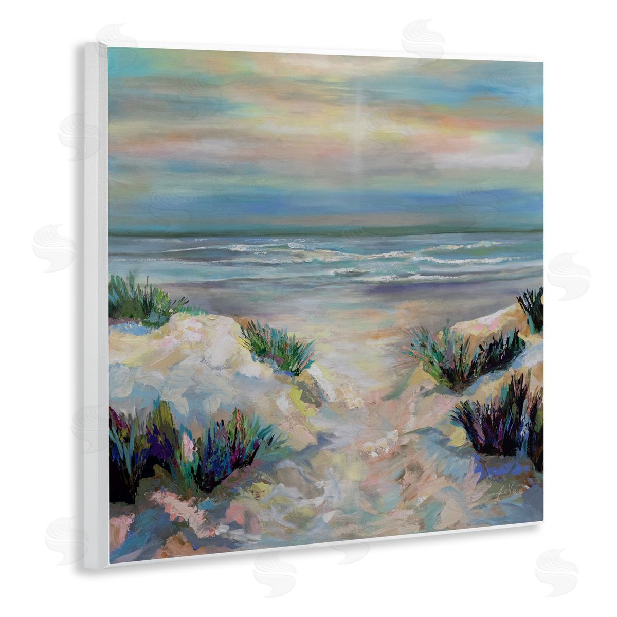 Jeanette Vertentes Sanctifying Beach Sunrise Canvas Wall Art Print
