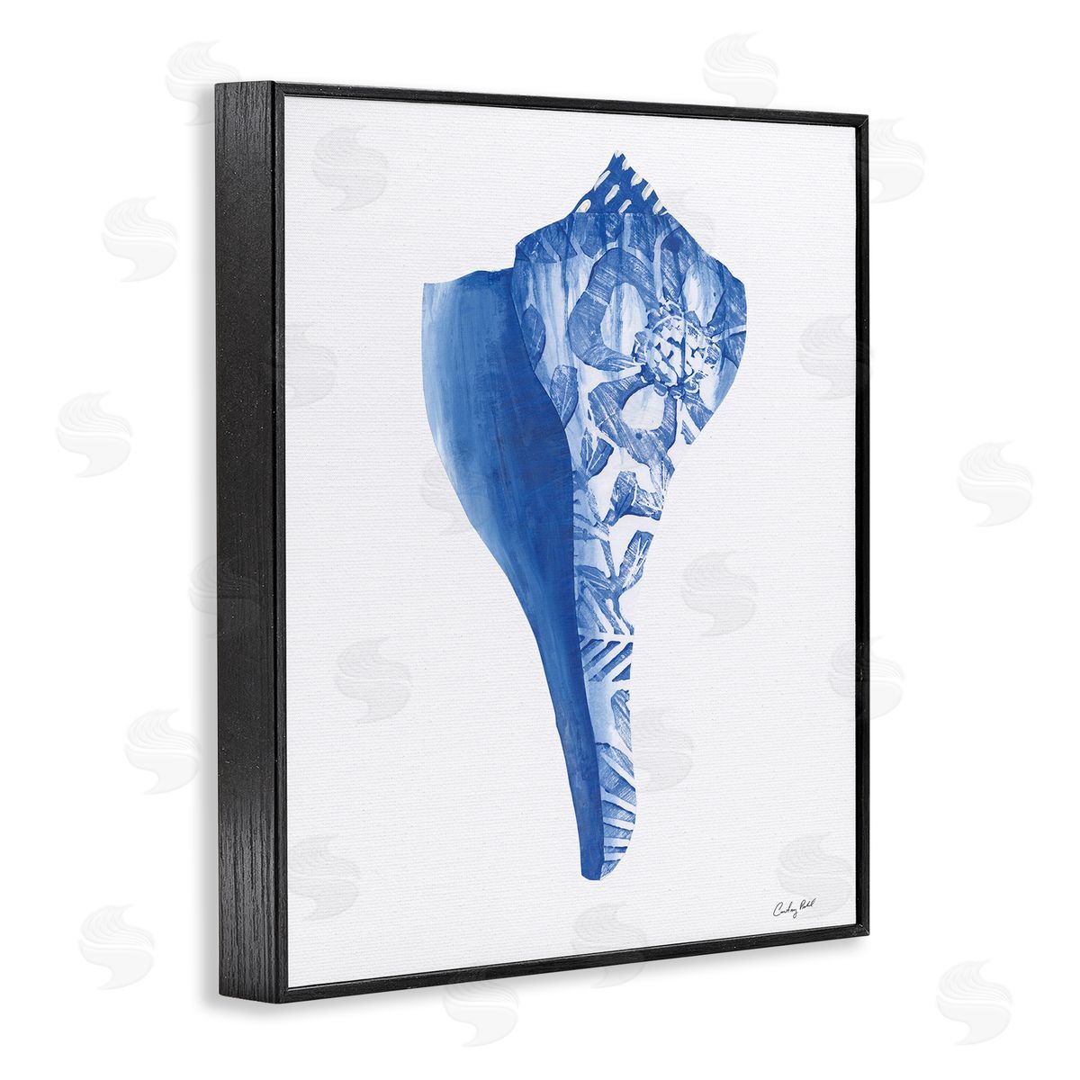 Courtney Prahl Chinoiserie Patterned Seashell Canvas Wall Art Print