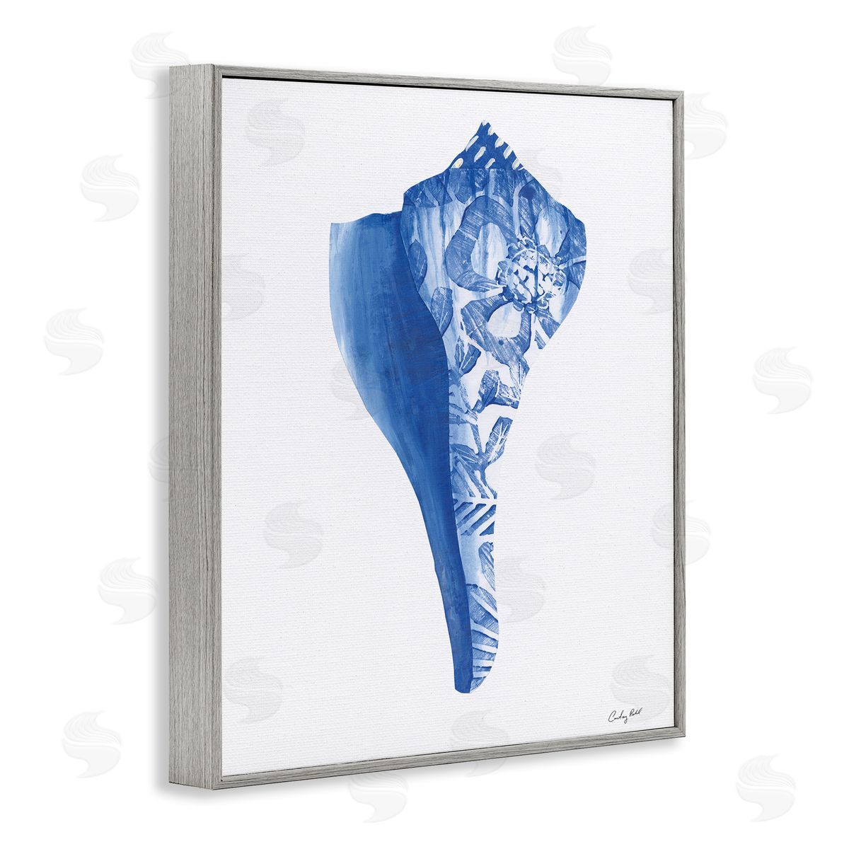Courtney Prahl Chinoiserie Patterned Seashell Canvas Wall Art Print