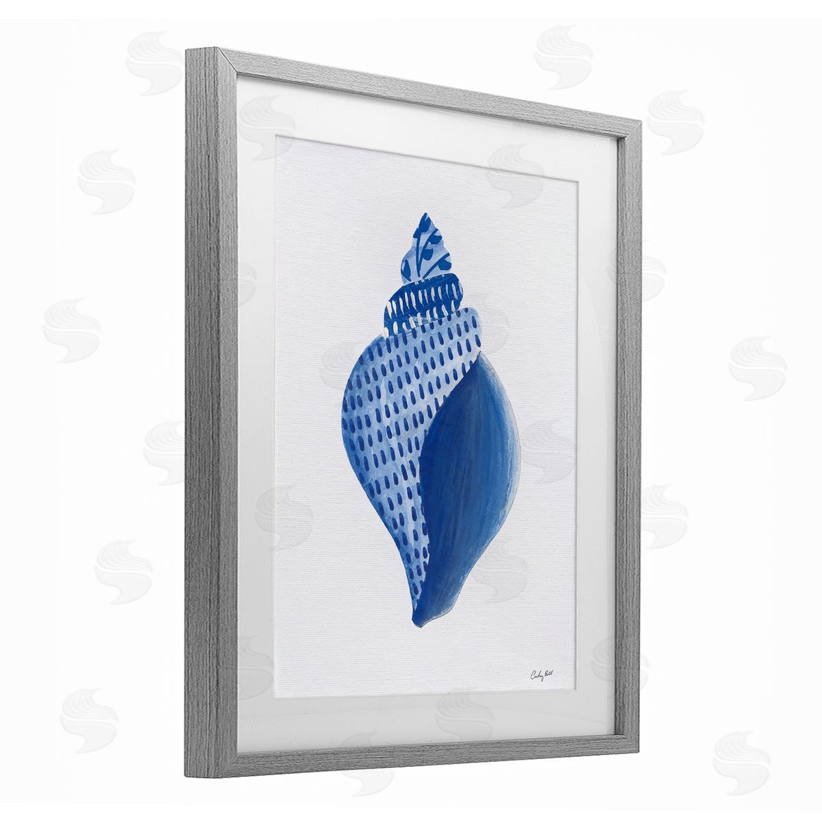 Courtney Prahl Chinoiserie Conch Shell Canvas Wall Art Print