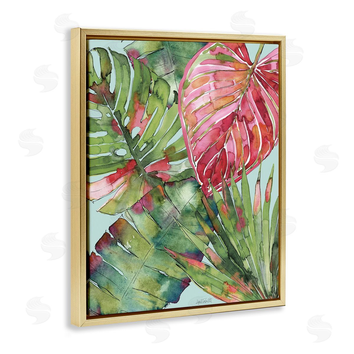 Anne Tavoletti Leafy Palm Springs Canvas Wall Art Print