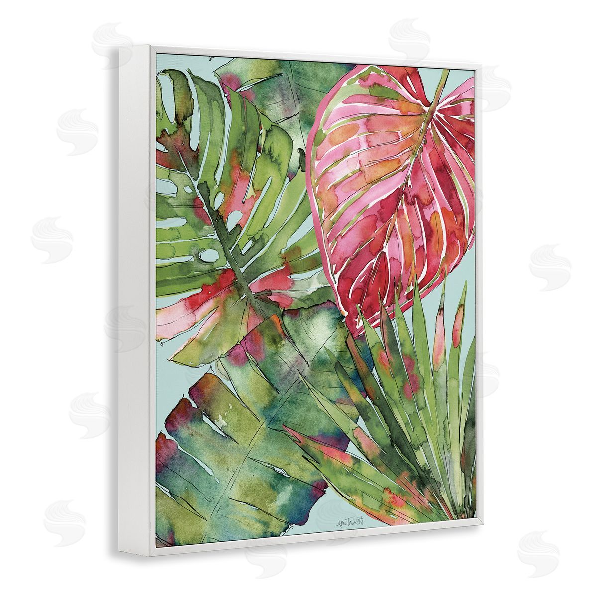 Anne Tavoletti Leafy Palm Springs Canvas Wall Art Print