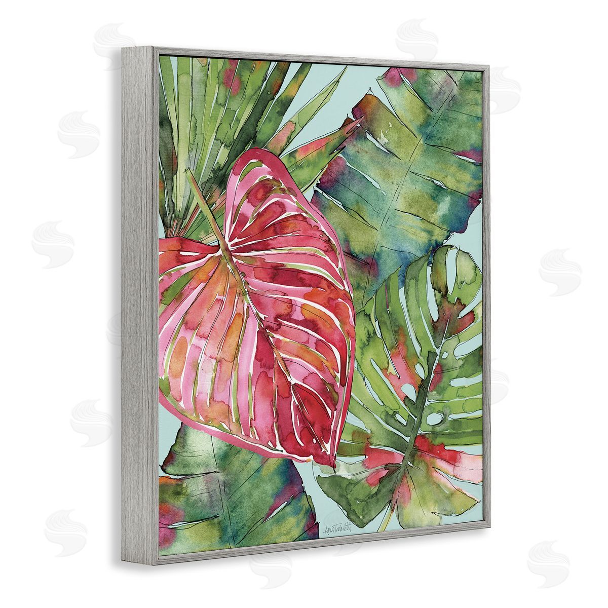 Anne Tavoletti Pink & Green Palm Springs Canvas Wall Art Print