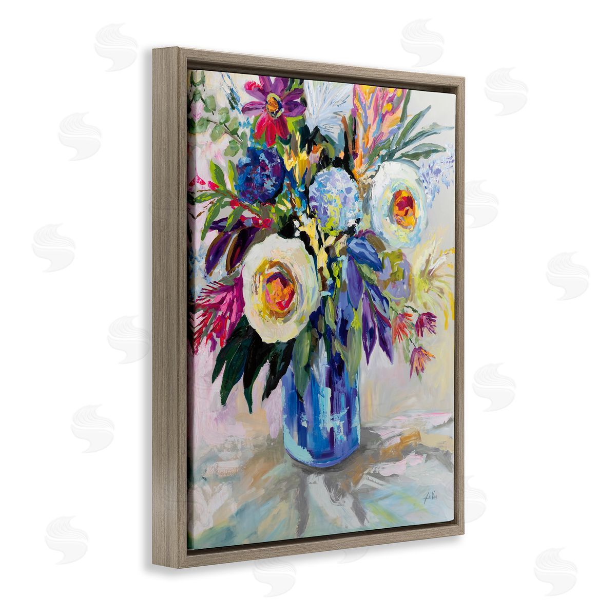 Jeanette Vertentes Joy Of Color Bouquet Canvas Wall Art Print