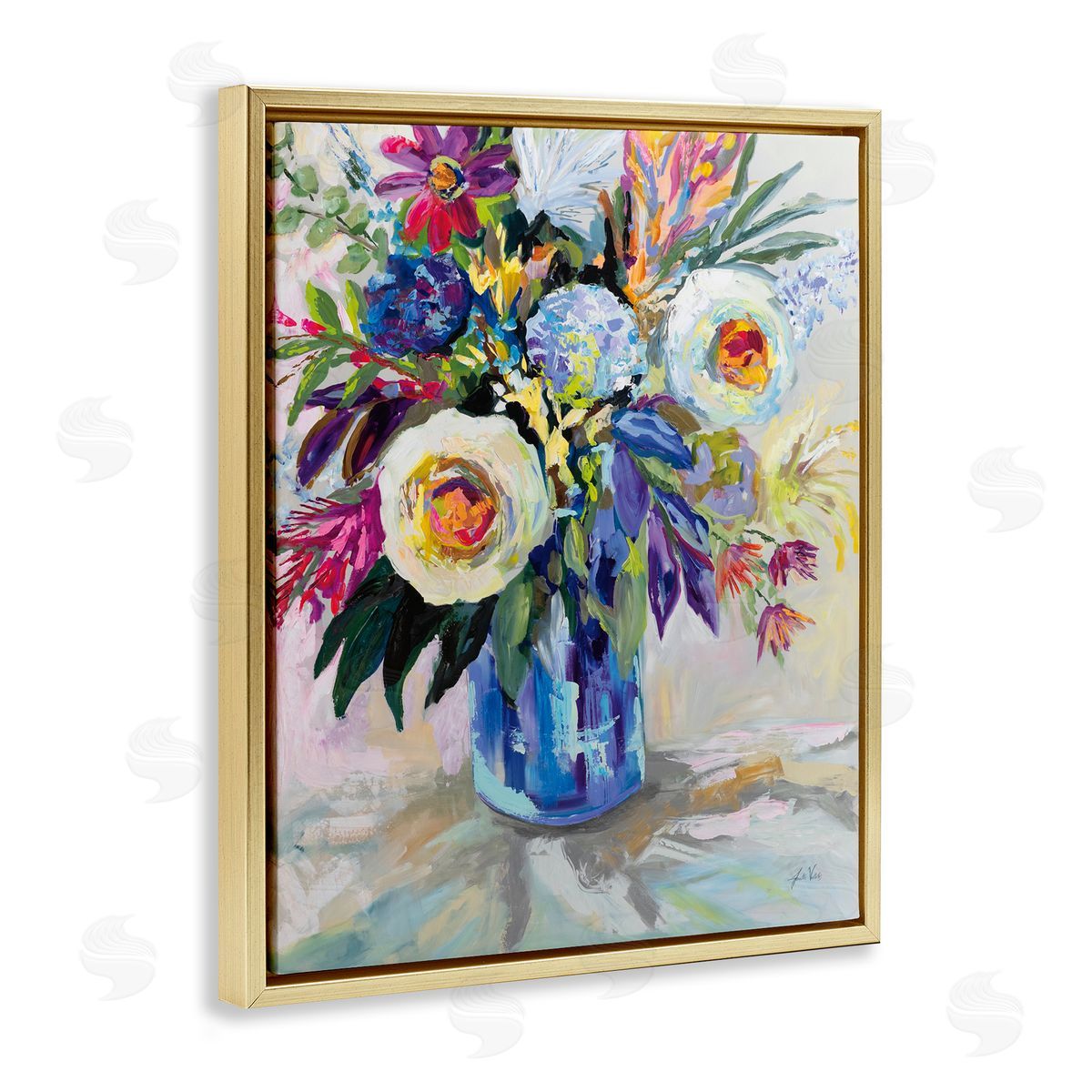 Jeanette Vertentes Joy Of Color Bouquet Canvas Wall Art Print