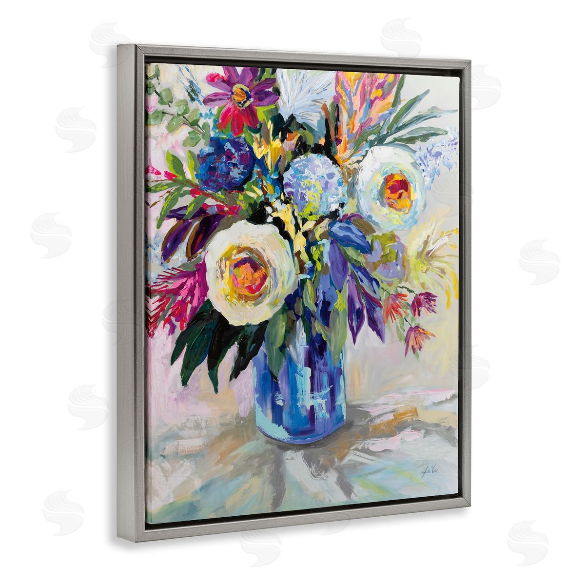 Jeanette Vertentes Joy Of Color Bouquet Canvas Wall Art Print