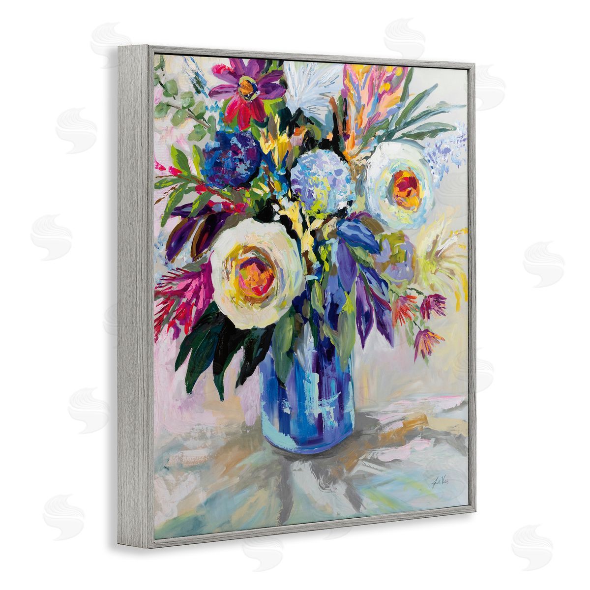 Jeanette Vertentes Joy Of Color Bouquet Canvas Wall Art Print