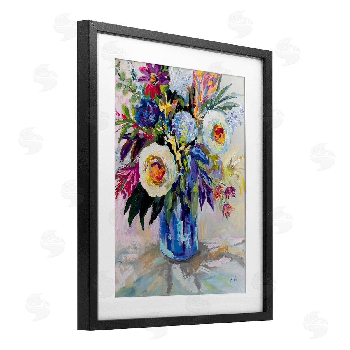 Jeanette Vertentes Joy Of Color Bouquet Canvas Wall Art Print