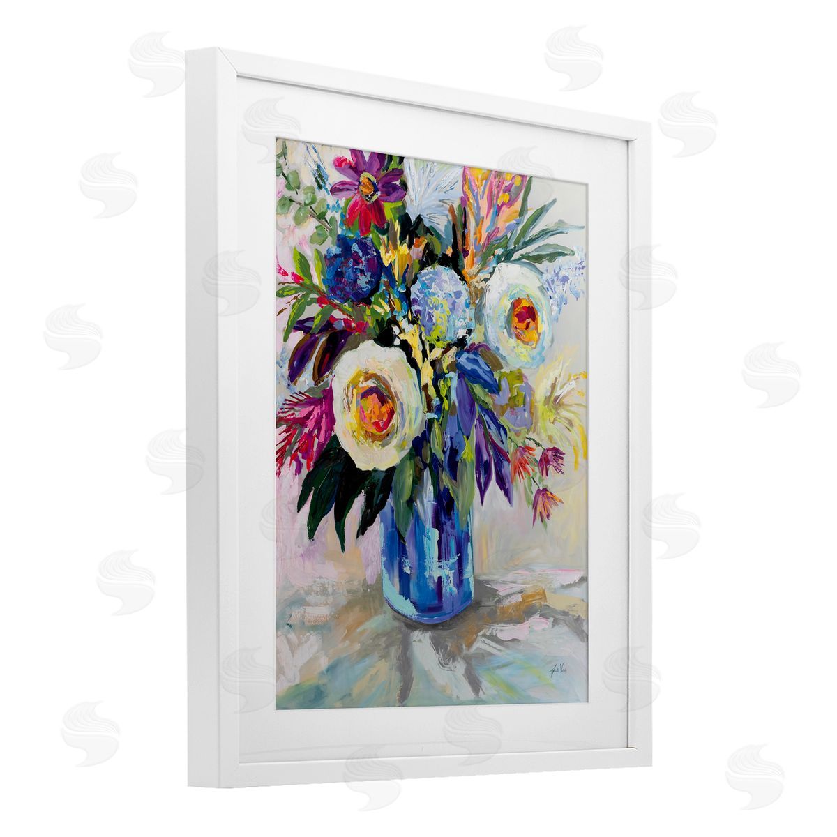 Jeanette Vertentes Joy Of Color Bouquet Canvas Wall Art Print