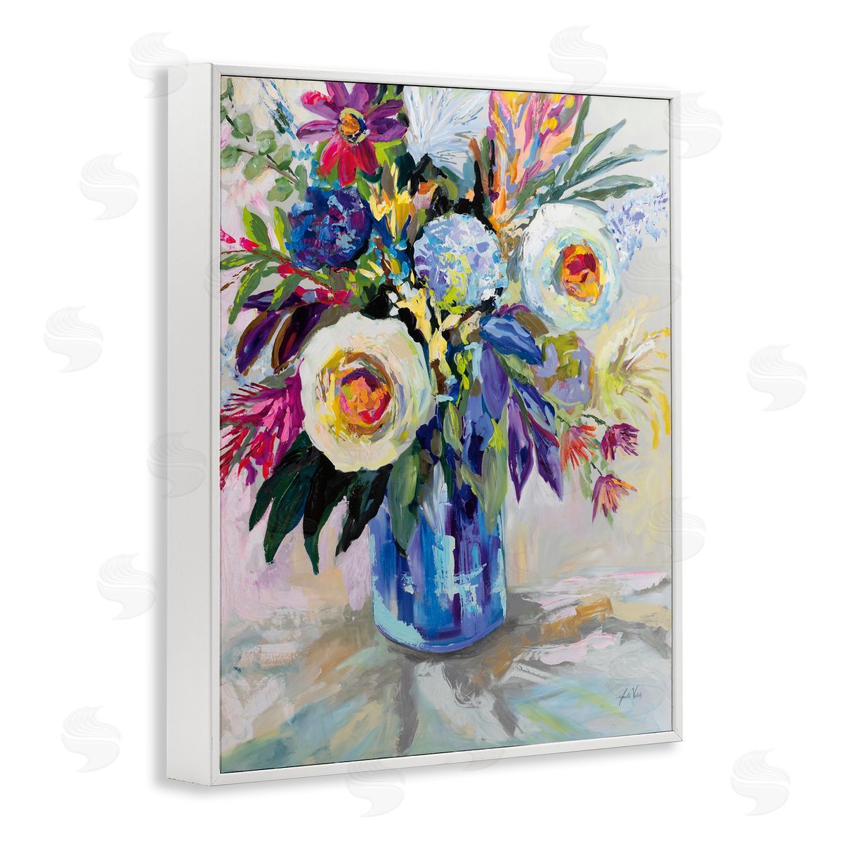 Jeanette Vertentes Joy Of Color Bouquet Canvas Wall Art Print