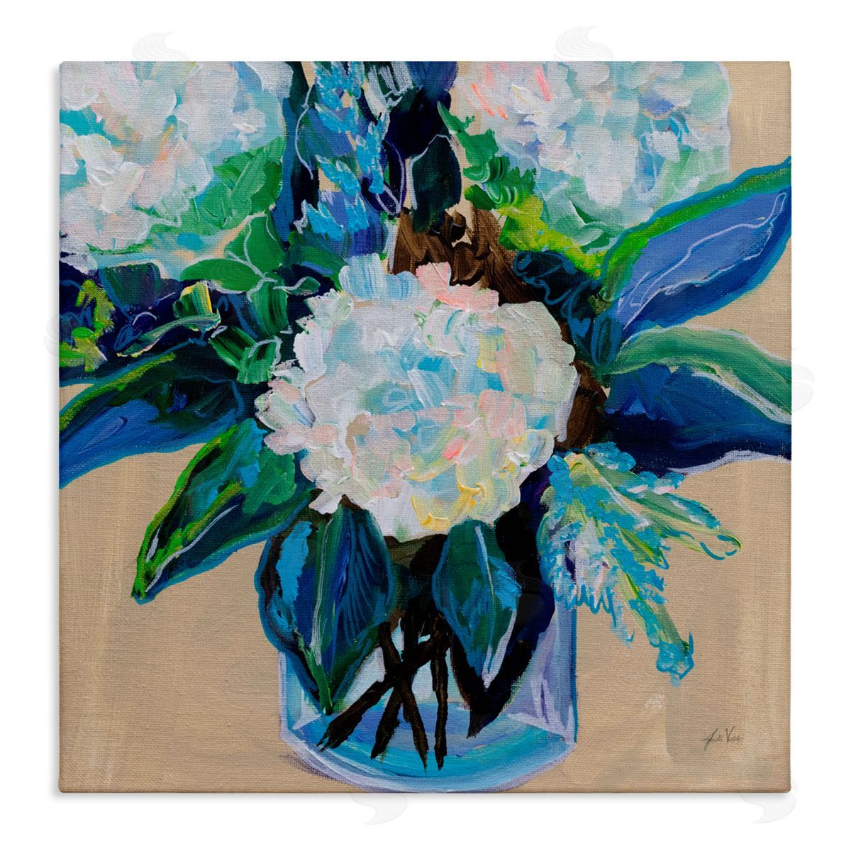 Jeanette Vertentes Light Hearted Bouquet Canvas Wall Art Print