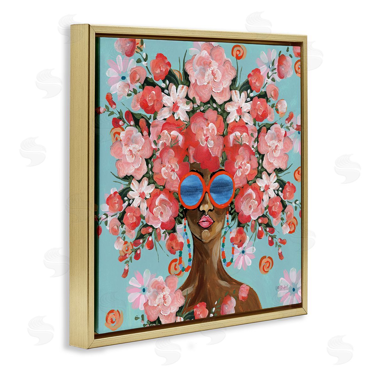Yvette St. Amant Sunning In Florals Canvas Wall Art Print