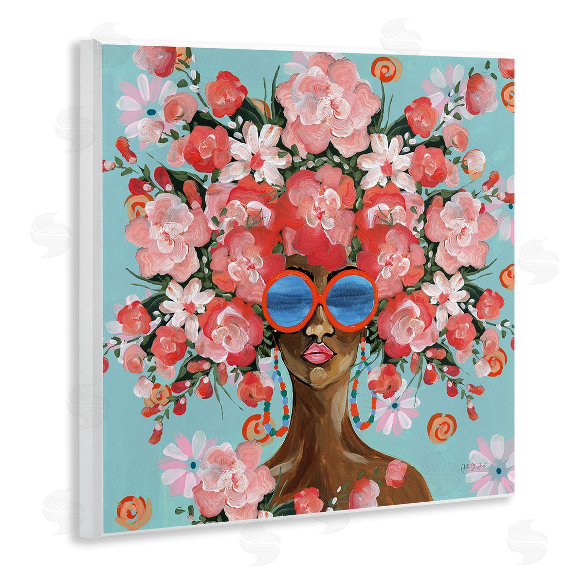 Yvette St. Amant Sunning In Florals Canvas Wall Art Print