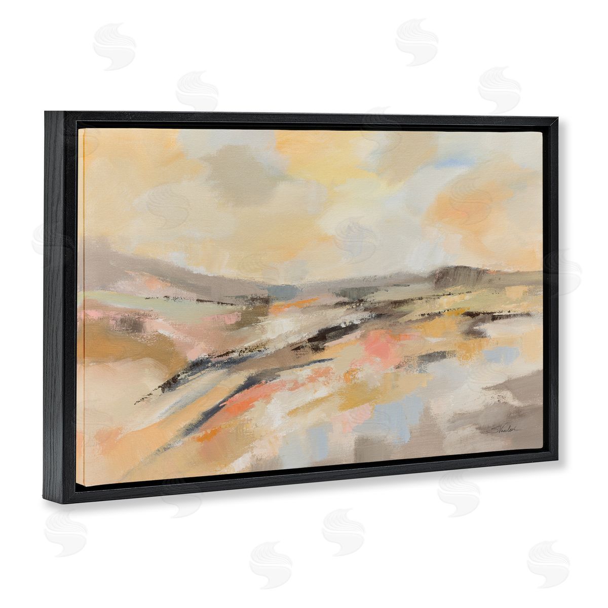 Silvia Vassileva Sunlit Riverside Warm Tones Canvas Wall Art Print