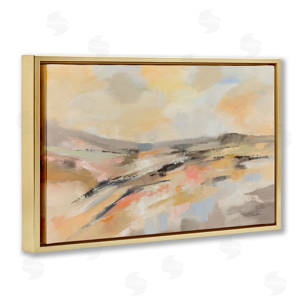 Silvia Vassileva Sunlit Riverside Warm Tones Canvas Wall Art Print