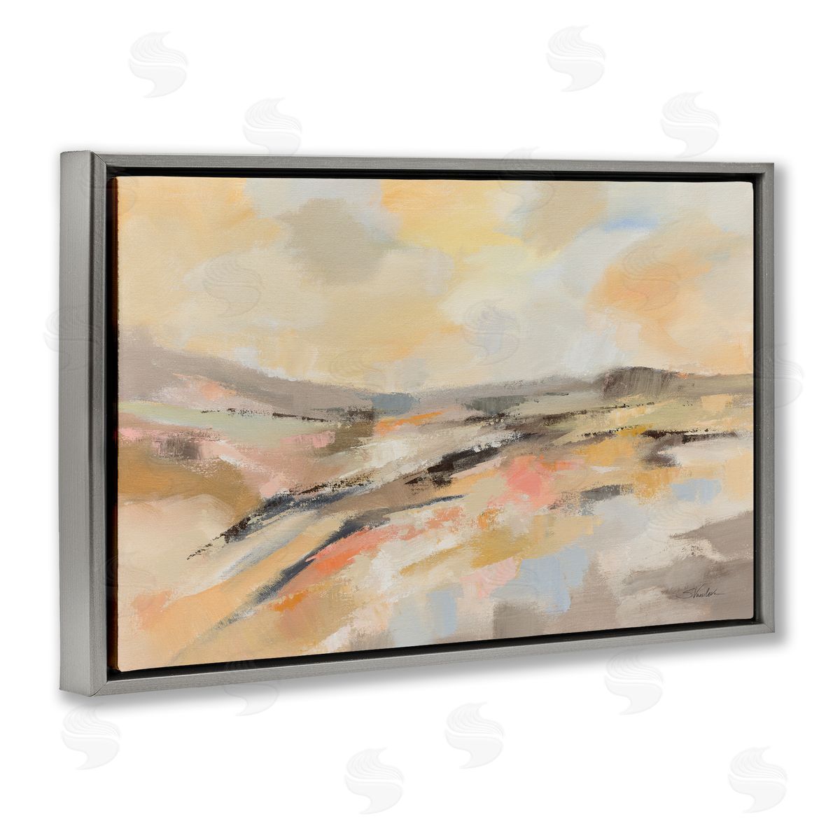 Silvia Vassileva Sunlit Riverside Warm Tones Canvas Wall Art Print