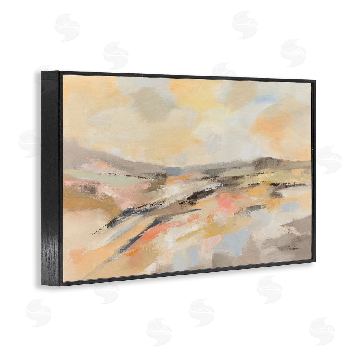 Silvia Vassileva Sunlit Riverside Warm Tones Canvas Wall Art Print