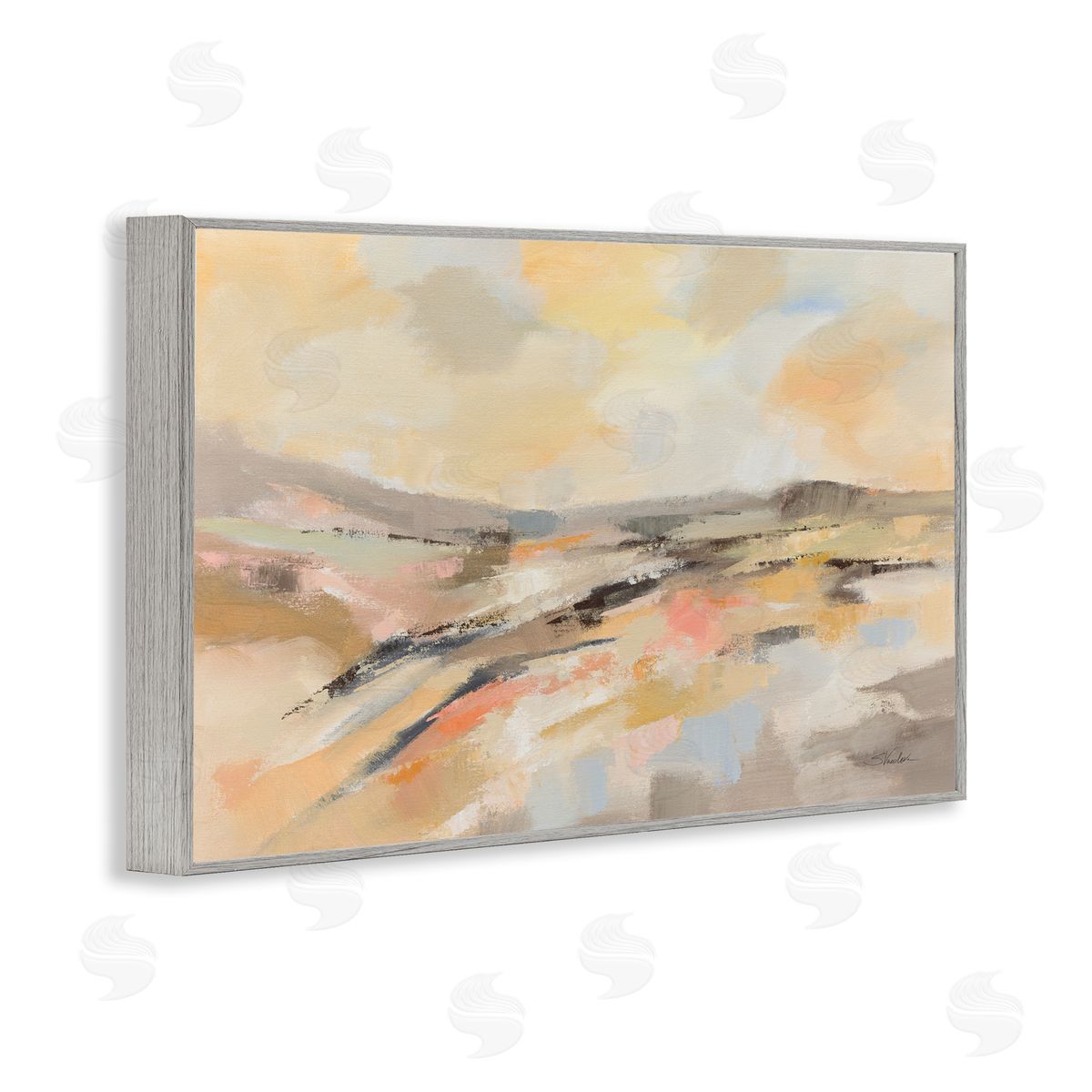 Silvia Vassileva Sunlit Riverside Warm Tones Canvas Wall Art Print