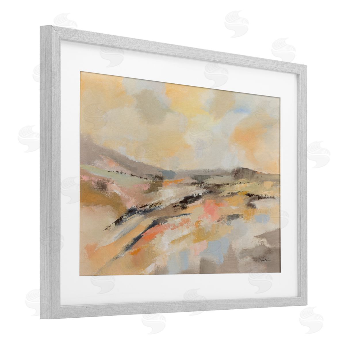 Silvia Vassileva Sunlit Riverside Warm Tones Canvas Wall Art Print