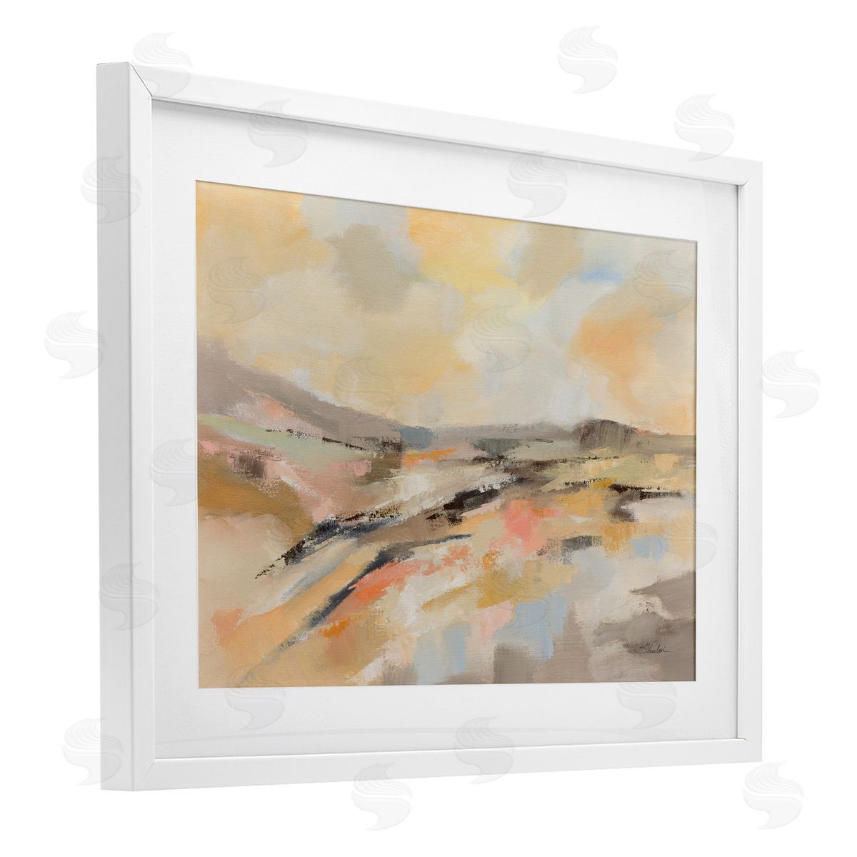 Silvia Vassileva Sunlit Riverside Warm Tones Canvas Wall Art Print