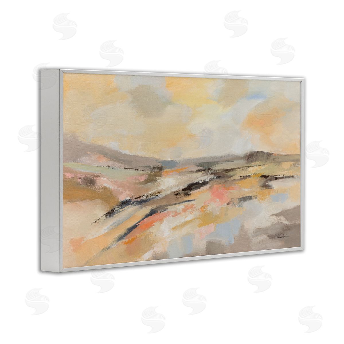 Silvia Vassileva Sunlit Riverside Warm Tones Canvas Wall Art Print