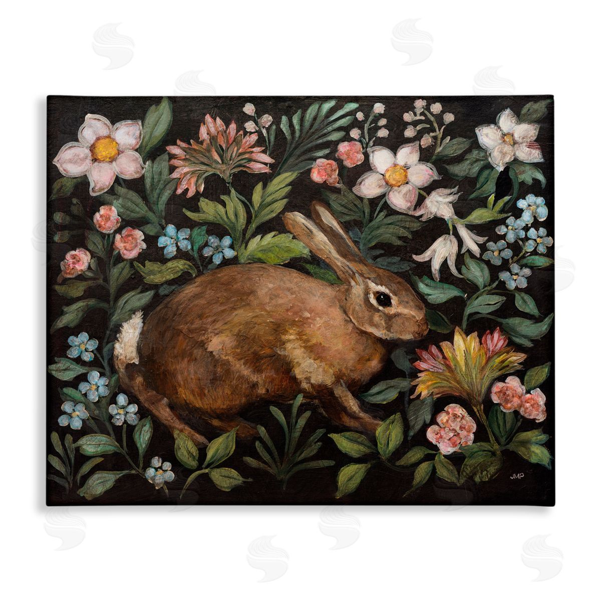 Julia Purinton Flora And Fauna Rabbit Canvas Wall Art Print