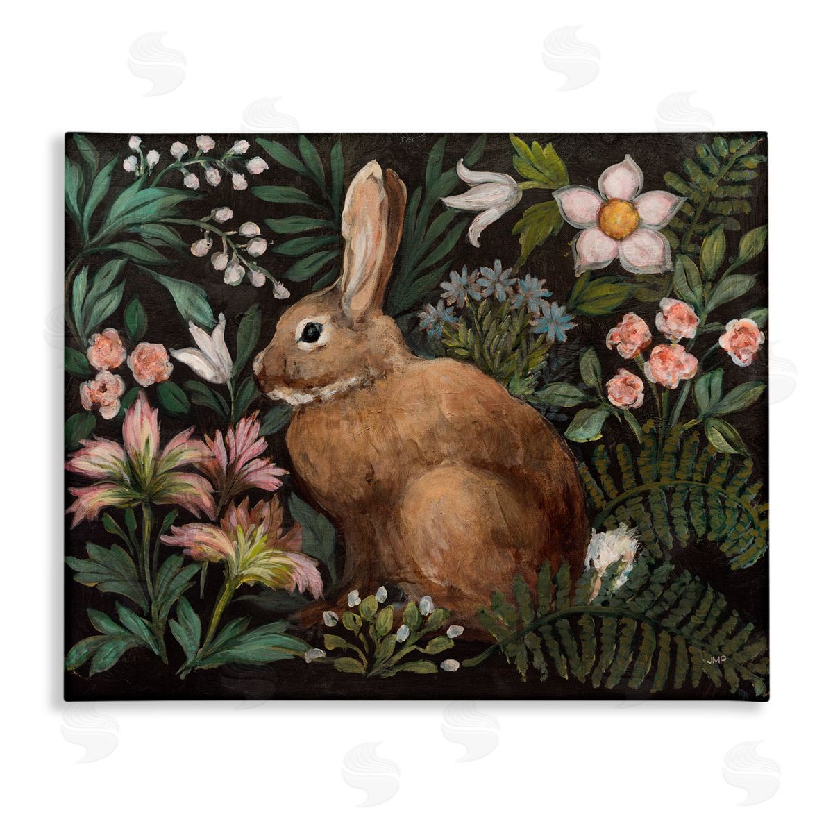 Julia Purinton Flora And Fauna Bunny Canvas Wall Art Print