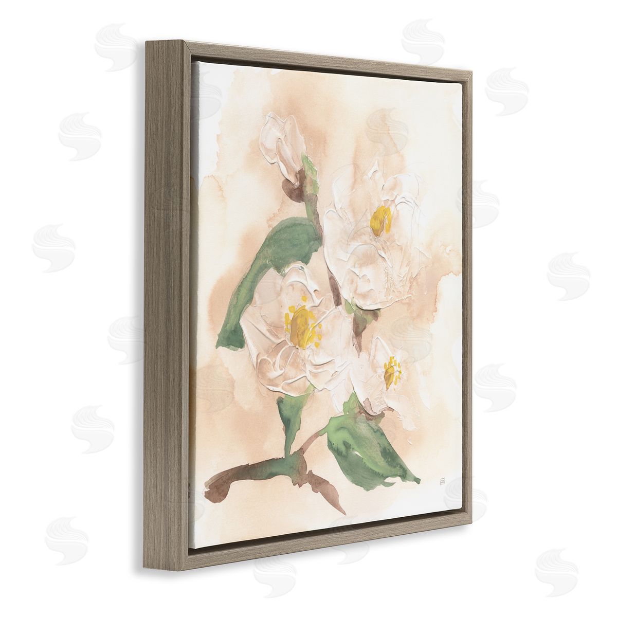 Chris Paschke Soft Dimensional Magnolia Canvas Wall Art Print