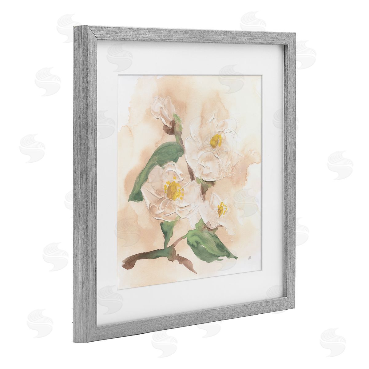 Chris Paschke Soft Dimensional Magnolia Canvas Wall Art Print