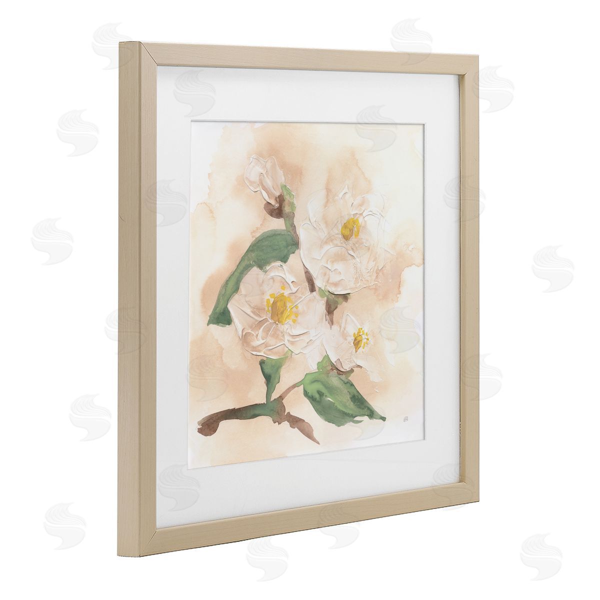 Chris Paschke Soft Dimensional Magnolia Canvas Wall Art Print