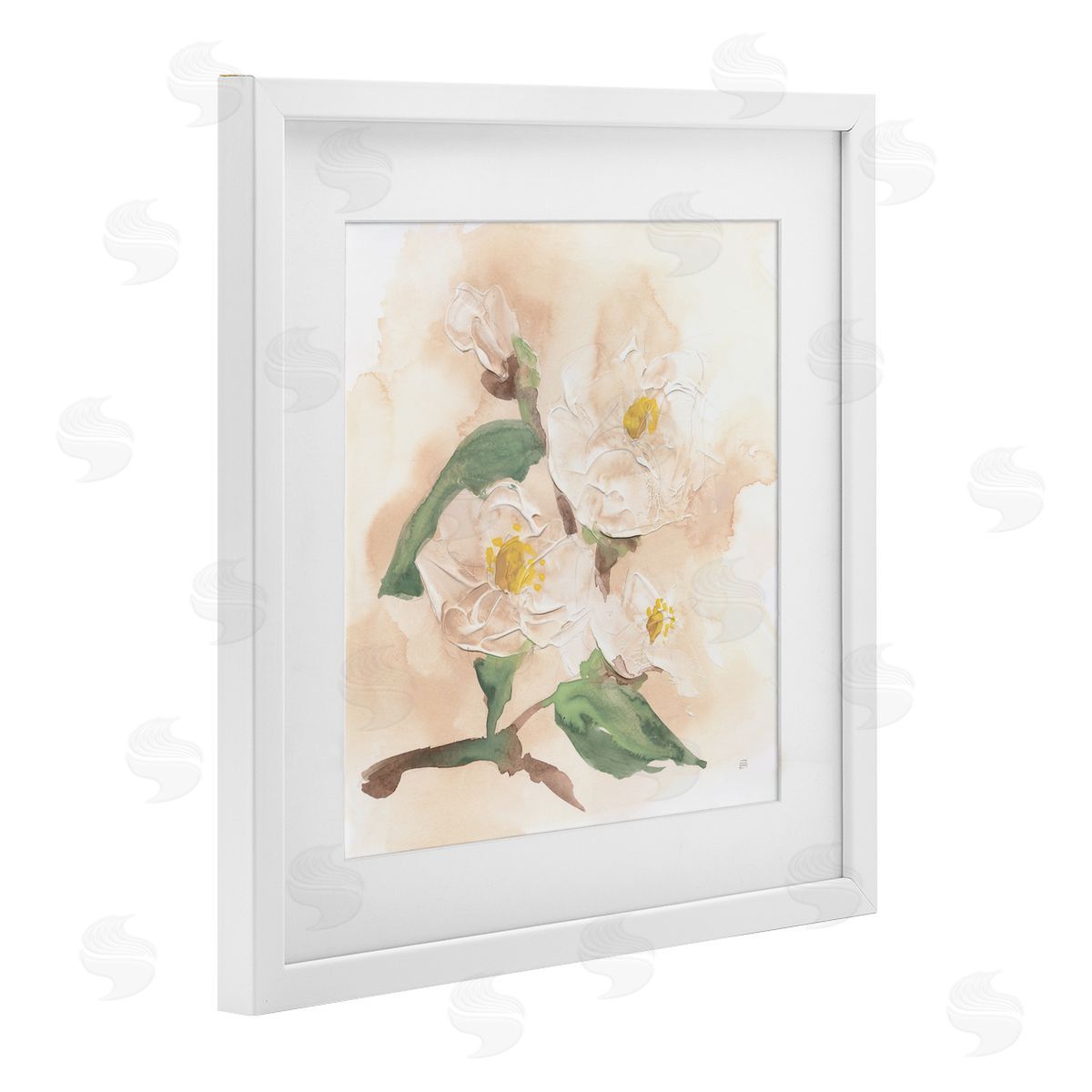 Chris Paschke Soft Dimensional Magnolia Canvas Wall Art Print