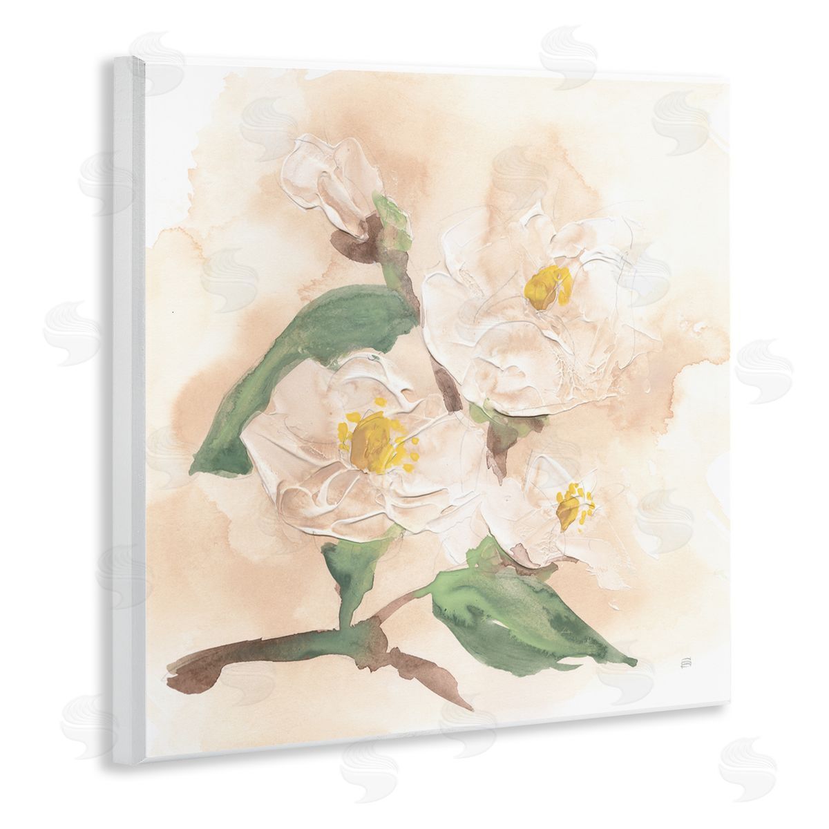 Chris Paschke Soft Dimensional Magnolia Canvas Wall Art Print