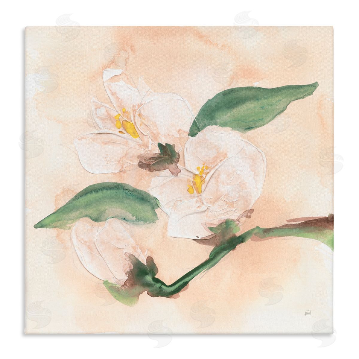 Chris Paschke Dimensional Magnolia Blooms Canvas Wall Art Print