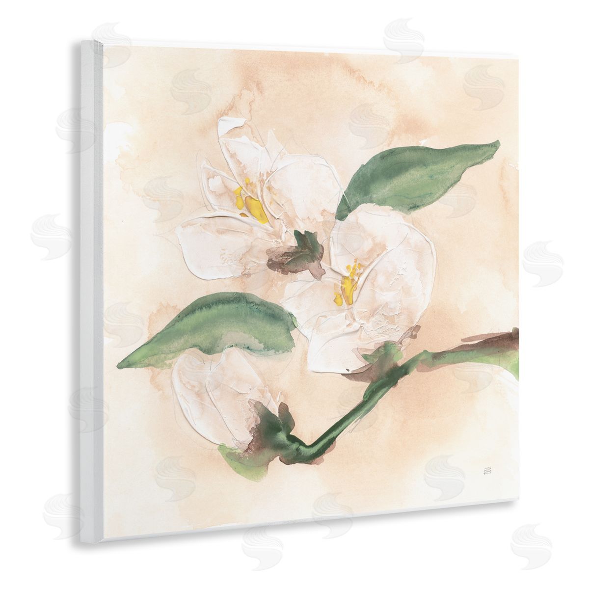 Chris Paschke Dimensional Magnolia Blooms Canvas Wall Art Print