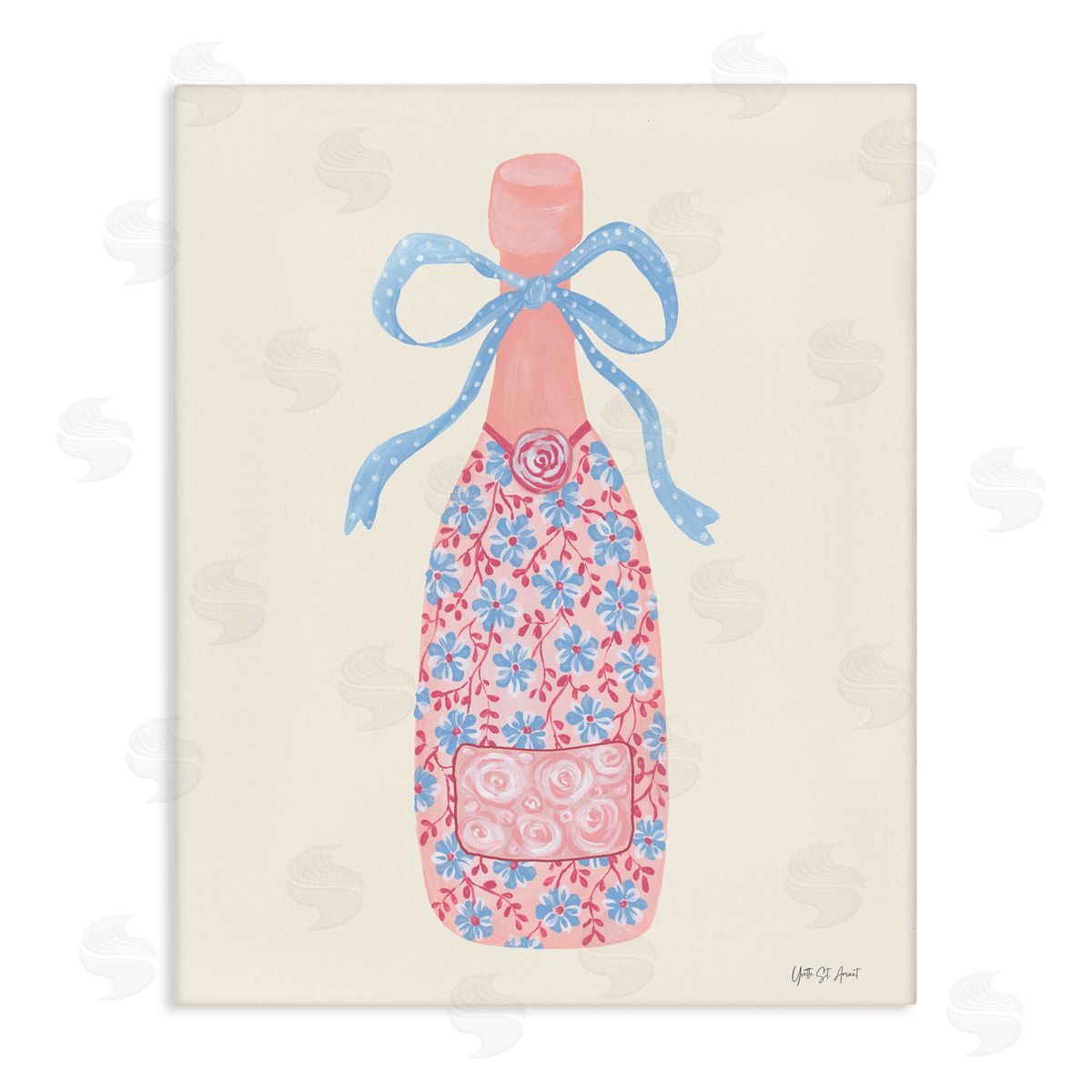 Yvette St. Amant Pastel Coquette Champagne Canvas Wall Art Print