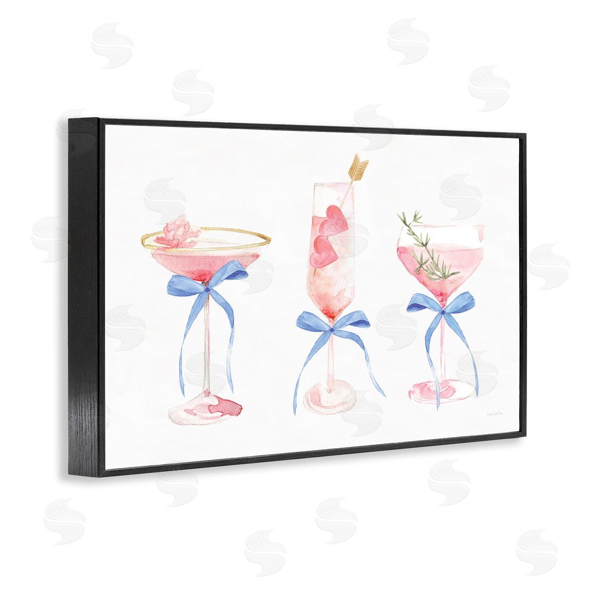 Mercedes Lopez Charro Flirty Champagne Cocktails Canvas Wall Art Print