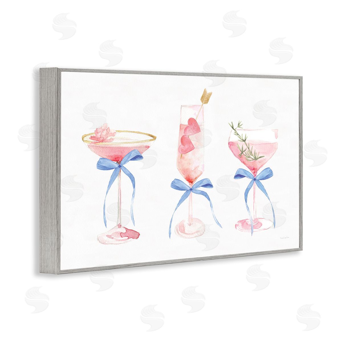 Mercedes Lopez Charro Flirty Champagne Cocktails Canvas Wall Art Print