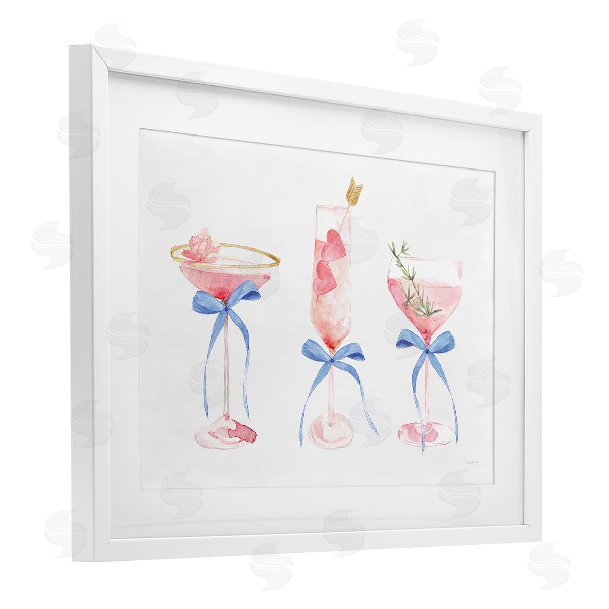 Mercedes Lopez Charro Flirty Champagne Cocktails Canvas Wall Art Print