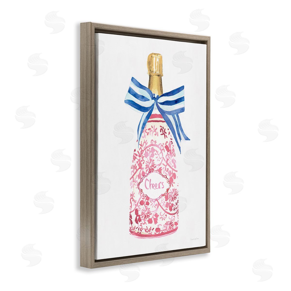 Mercedes Lopez Charro Flirty Champagne Cheers Canvas Wall Art Print